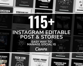 Social Media Business Modern Templates, Social Media Managers | Business Coaches Modern Canva Templates Instant Download