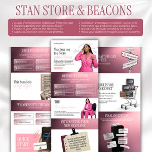 May include: A promotional graphic with a pink and white color scheme. The image includes text, graphics, and photos, promoting a digital bundle for branding. The bundle is designed to help elevate instantly.