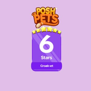 Monopoly Go Croak-et 6 Star Sticker Posh Pets Album