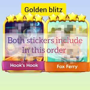 Golden Blitz Hook's Hook & Fox Ferry Sticker (Digital Delivery)