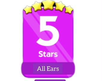 All Ears Monopoly 5 Star Sticker Set 17/06