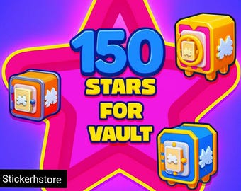 Adesivos do cofre de estrelas do Monopoly Go para recompensa de 150 estrelas (Novo álbum)