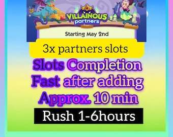 Villainous Partners Event 3x Slots Monopoly Fast Delivery