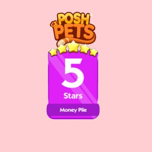 Money Pie Monopoly Go 5 Star Sticker Posh Pets Album