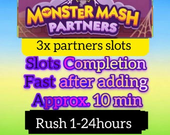 Monster Mash Partners event 3 Slots Monopoly : - Fast Delivery