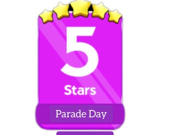 Parade Day Monopoly 5 Star Sticker Set 14/09