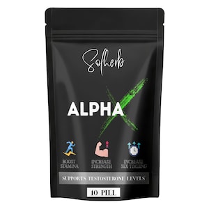 Solherb Alpha X | Herbal Wellness Capsules for Men | Natural Stamina & Vitality Support – 10 Pills