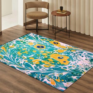 Marble Design Rugs, Modern Marble Pattern Area Rugs for Living Room, Bedroom  Office, Stylish Non-Slip Washable Rugs, New Housewarming Gift
