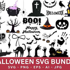 Halloween SVG Bundle: Cut Files, Clipart (Digital Download)
