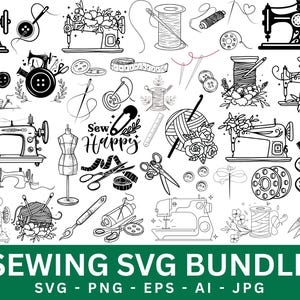 Sewing SVG Bundle, Monogram Frames, Tailor Clipart (Digital File)