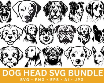 Dog Breeds SVG Bundle: Silhouette Outlines for Cricut