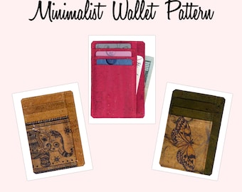 Minimalist Wallet Pattern / PDF Sewing Pattern / Wallet Pattern / Cork Fabric Pattern / Leather Pattern / Vinyl Pattern