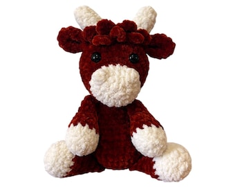 Crochet Highland Cow - Chenille Highland Cow