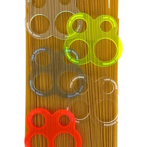 Acrylic Pasta Measurer - Pasta Portion Size - Pasta Serving Size - Choose Your Color