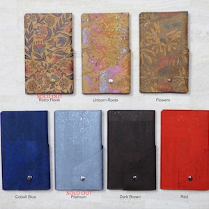 LIQUIDAÇÃO!! Carteira de cortiça para celular - Escolha sua cor (compartimentos para cartões, bolso para dinheiro, bolso para celular) (tecido de cortiça, vegano)