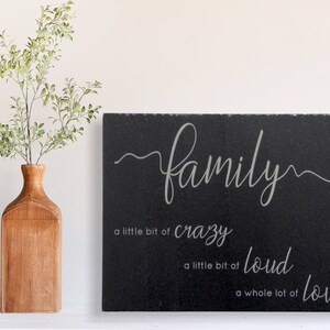 Engraved Slate Sign (9&quot; x 7&quot;) - Slate Trivet - Family
