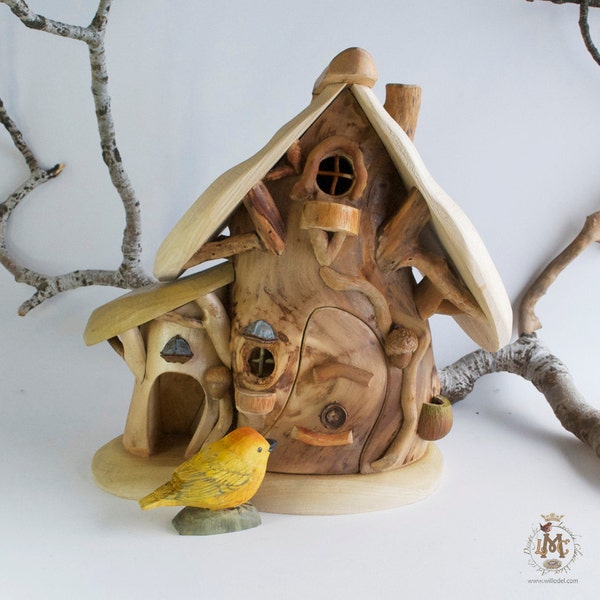 Willodel Waltzing Wood Gnome Lodge with Furnishings
