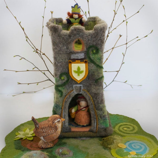 Personalized order for Kristina B. Felted Castle Tower