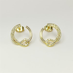 Pandora Infinite Lab-Grown Diamond Pavé Open Circle Stud Earrings