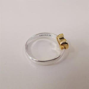 Bague coeur coulissant bicolore radiant pandora ale s925