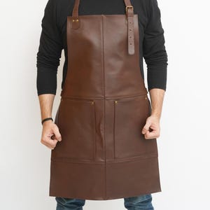 100% Genuine Full Grain Leather Apron | Butcher Apron | Cook Apron | BBQ Apron | Blacksmith Apron | Woodwork Apron |  Gift for Her