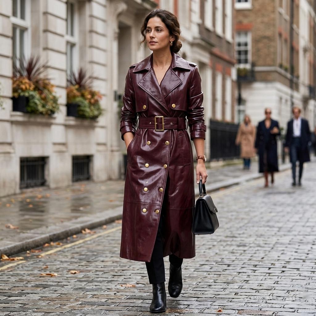 Trenchcoat bordeaux - Etsy 日本