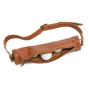 Leather Golf Ball Bag | Golf Accessory Pouch | Premium Valuables Bag for Golfers | Golf Gifts for Him | Handmade Golf Pouch