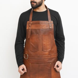 100% Genuine Full Grain Leather Apron, Woodwork Apron, Butcher Apron, Cook Apron, BBQ Apron, Blacksmith Apron,  Gift for Her