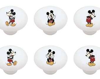 Mickey Mouse Knobs Bedroom Dresser Knobs Ceramic Nursery Etsy