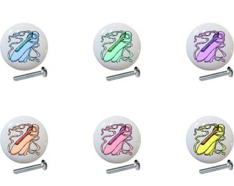 Ballerina Shoes Ceramic Dresser Knobs: Ballet Slipper Drawer Pull