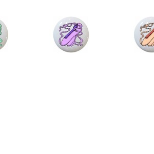 May include: Six ceramic knobs with a ballerina shoe design. The knobs are in various colors: light blue, green, purple, orange, pink, and yellow.