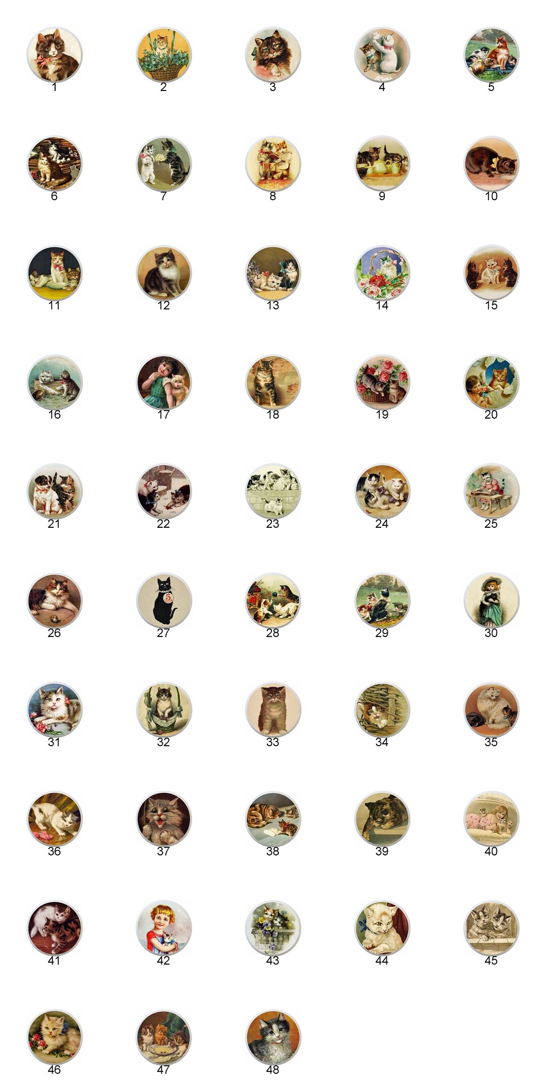 Victorian Cats Retro Kittens Feline by Cmc DECORATIVE Ceramic Dresser