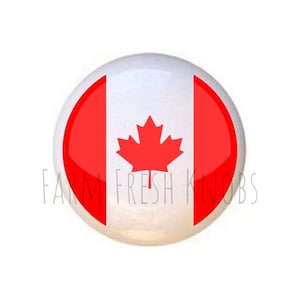 Oh Canada Red Flag Maple Leaf Canadian DECORATIVE Drawer Pulls Dresser KNOBS