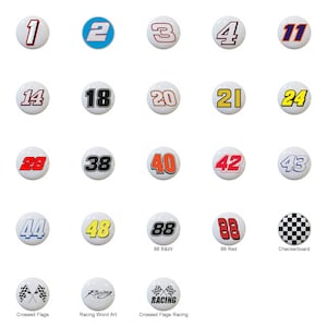 Racing Race Cars Numbers DECORATIVE Ceramic Dresser Drawer PULLS Cabinet Cupboard KNOBS