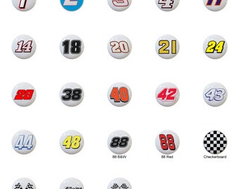Racing Race Cars Numbers DECORATIVE Ceramic Dresser Drawer PULLS Cabinet Cupboard KNOBS