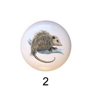 Opossum Possum Critters - DECORATIVE Ceramic Dresser Drawer PULLS Cabinet Cupboard KNOBS