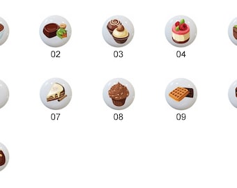 Desserts Sweet Treat Bakery by gp DECORATIVE Ceramic Dresser Drawer PULLS Cabinet Cupboard KNOBS