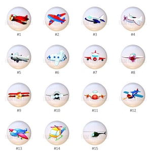 Airplanes by SB Aviation DECORATIVE Drawer Pulls Dresser KNOBS