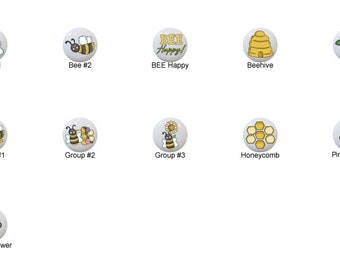 Bee Happy Ceramic Drawer Knob: Kids Room Decor (1.5 inch)