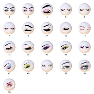 Makeup Eyes Ceramic Dresser Knobs: Beauty Salon Decor