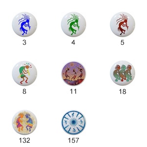 Kokopelli Ceramic Dresser Knobs: Handmade Drawer Pulls