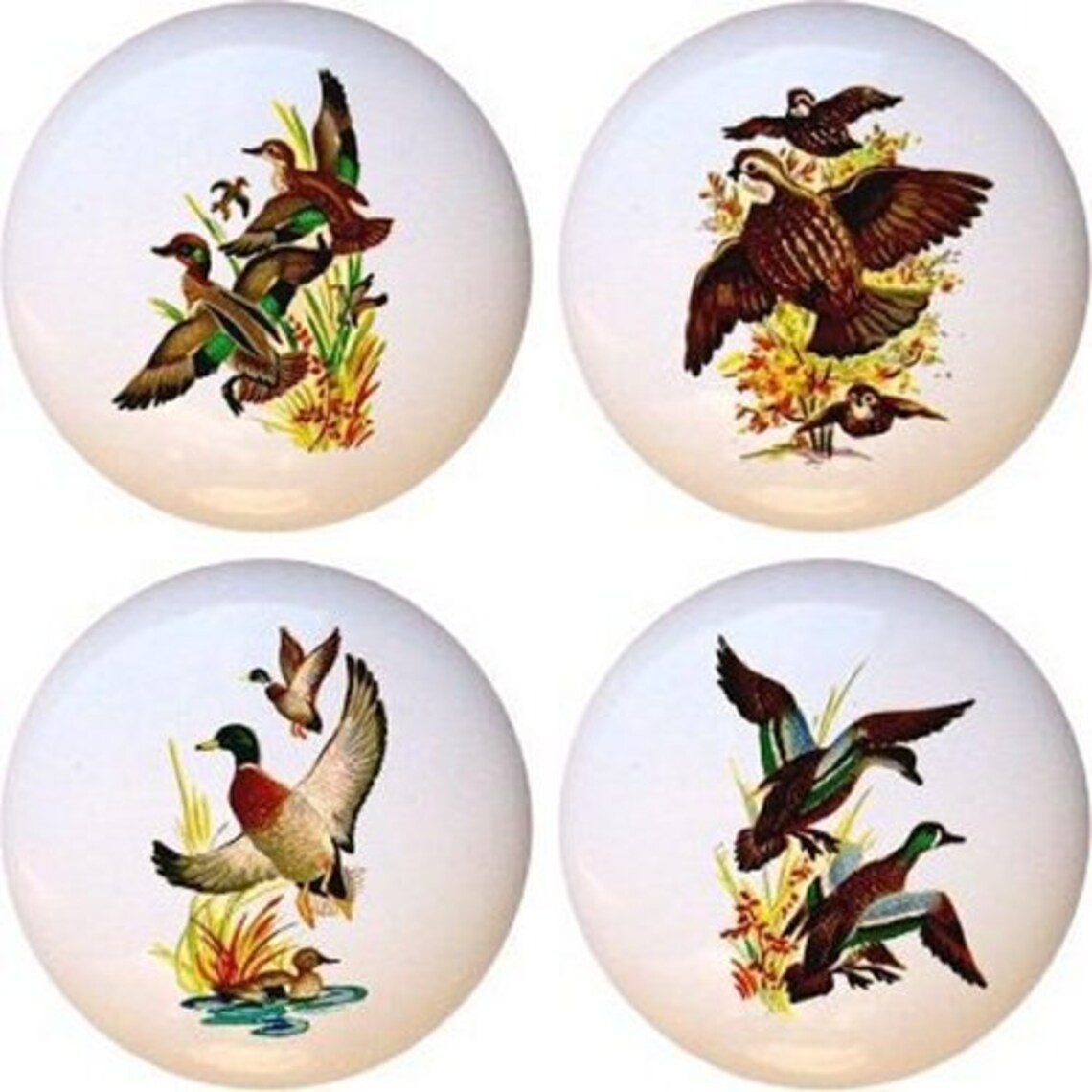 Set of 4 Vintage-look Ducks in Flight Decorative Glossy - Etsy