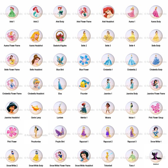 Disney Princess Friends Designs Decorative Glossy Ceramic Etsy