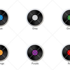 45rpm 33rpm Records Albums Images on 1.5" White Decorative Glossy CERAMIC Cabinet PULLS Dresser Drawer KNOBS