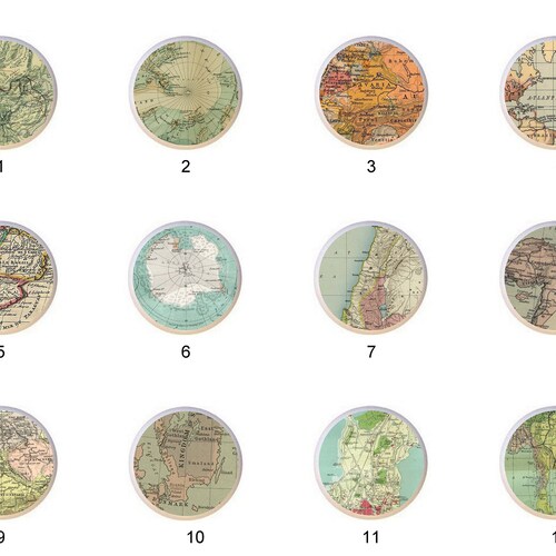 World Map Drawer Knobs/ Handmade Bronze Dresser Knobs Etsy