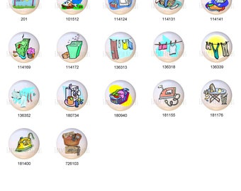 Laundry Room Ceramic Dresser Knobs: Wash Day Decor