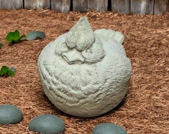 Fat Cardinal Cement Statue Outdoor Or Indoor Bird Figure Realistic Cardinal Bird Figurine Concrete Backyard Art Birds Lovers Gift Lawn Art