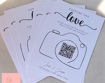 Personalized Wedding QR Code Sign: Capture the Love Photos