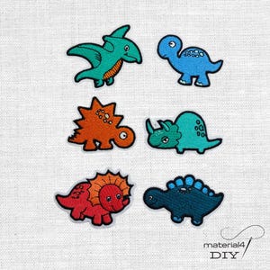 Aufnäher gestickter Dinosaurier Patch Bügelbild Bügelflicken Motivwahl . P268.2