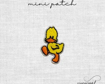 mini Ente Patch gestickter Aufnäher Bügelbild . A191